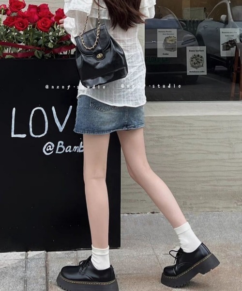 Ritzy（リッツィー）の「厚底 レースアップシューズ（ローファー・レディース・ブラック・23/23.5/24/24.5/25）」の4枚目の写真