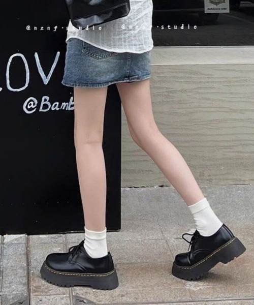 Ritzy（リッツィー）の「厚底 レースアップシューズ（ローファー・レディース・ブラック・23/23.5/24/24.5/25）」の8枚目の写真