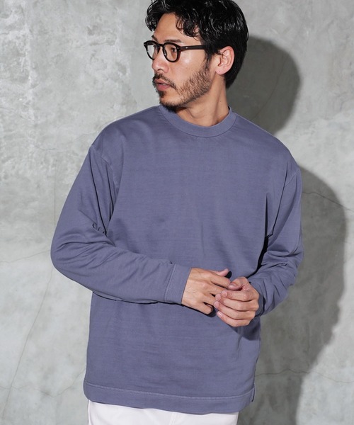 jiggys shop(ジギーズショップ)の「フェード ピグメント加工 クルーネック ロンT カットソー(Tシャツ/カットソー・メンズ・ライトブルー/グレー/パープル/ブラック系その他/ライトピンク・LARGE/X-LARGE/MEDIUM)」の4枚目の写真