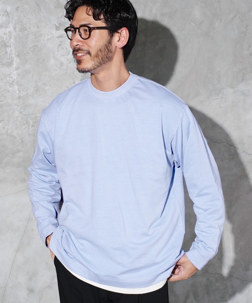 jiggys shop(ジギーズショップ)の「フェード ピグメント加工 クルーネック ロンT カットソー(Tシャツ/カットソー・メンズ・ライトブルー/グレー/パープル/ブラック系その他/ライトピンク・LARGE/X-LARGE/MEDIUM)」の3枚目の写真