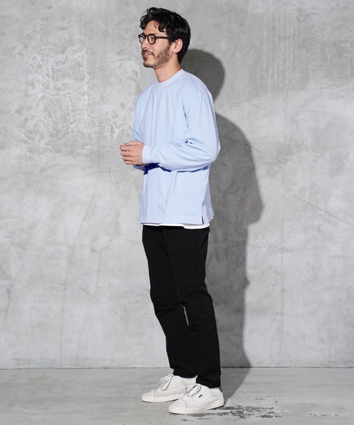 jiggys shop(ジギーズショップ)の「フェード ピグメント加工 クルーネック ロンT カットソー(Tシャツ/カットソー・メンズ・ライトブルー/グレー/パープル/ブラック系その他/ライトピンク・LARGE/X-LARGE/MEDIUM)」の8枚目の写真