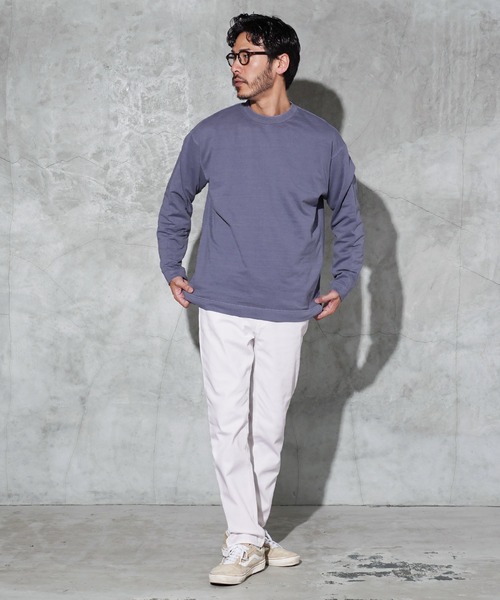jiggys shop(ジギーズショップ)の「フェード ピグメント加工 クルーネック ロンT カットソー(Tシャツ/カットソー・メンズ・ライトブルー/グレー/パープル/ブラック系その他/ライトピンク・LARGE/X-LARGE/MEDIUM)」の10枚目の写真