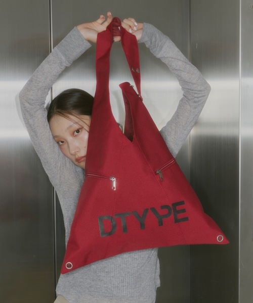DTYYPE ドタイプ/ロゴ入りヴィンテージ風ボストンバッグ 赤 レッド 