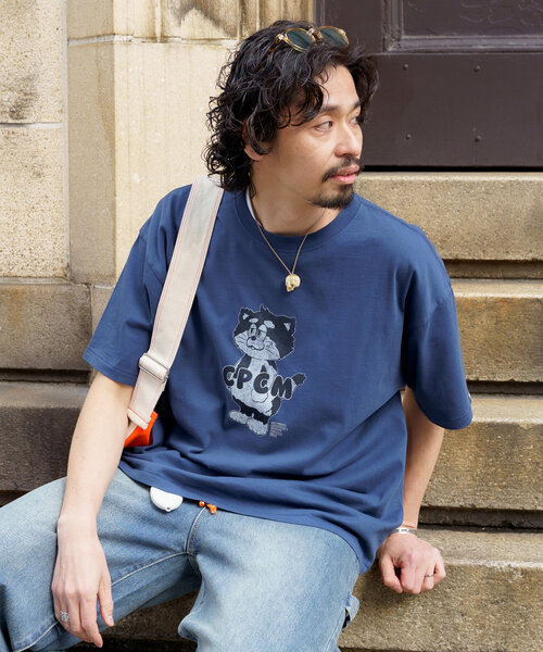 CPCM（シーピーシーエム）の「CPCMマスコットキャラT（Tシャツ/カットソー・レディース・オレンジ/ホワイト/ブラック/ネイビー/ライム/イエロー/レッド/ホワイト系その他/オリーブ・MEDIUM/X-LARGE/SMALL/LARGE）」の6枚目の写真