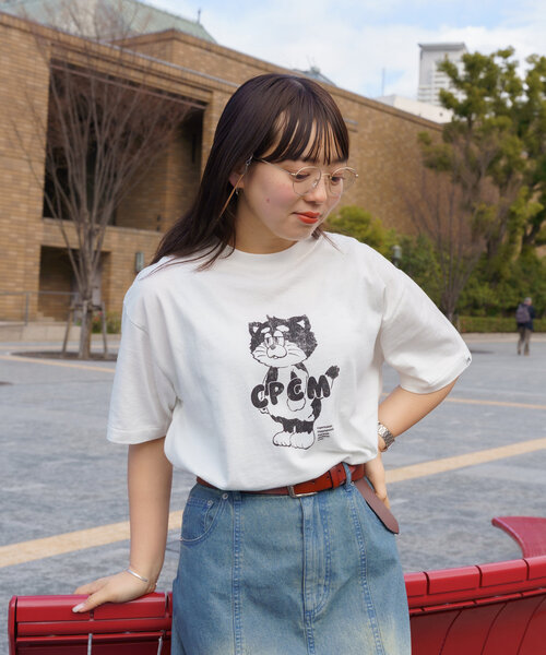 CPCM（シーピーシーエム）の「CPCMマスコットキャラT（Tシャツ/カットソー・レディース・オレンジ/ホワイト/ブラック/ネイビー/ライム/イエロー/レッド/ホワイト系その他/オリーブ・MEDIUM/X-LARGE/SMALL/LARGE）」の22枚目の写真