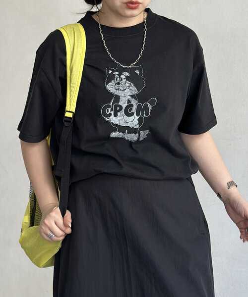 CPCM(シーピーシーエム)の「CPCMマスコットキャラT(Tシャツ/カットソー・レディース・ブラック/ホワイト/ライム/オレンジ/ネイビー/レッド/イエロー/ホワイト系その他/オリーブ・SMALL/LARGE/MEDIUM/X-LARGE)」の11枚目の写真