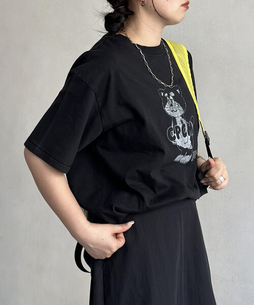 CPCM(シーピーシーエム)の「CPCMマスコットキャラT(Tシャツ/カットソー・レディース・ブラック/ホワイト/ライム/オレンジ/ネイビー/レッド/イエロー/ホワイト系その他/オリーブ・SMALL/LARGE/MEDIUM/X-LARGE)」の15枚目の写真