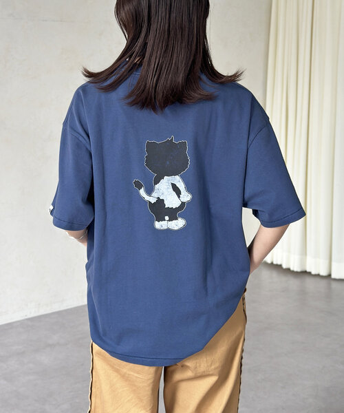 CPCM（シーピーシーエム）の「CPCMマスコットキャラT（Tシャツ/カットソー・レディース・ブラック/ホワイト/ライム/オレンジ/ネイビー/レッド/イエロー/ホワイト系その他/オリーブ/ブラウン/ブルー・SMALL/LARGE/MEDIUM/X-LARGE）」の12枚目の写真