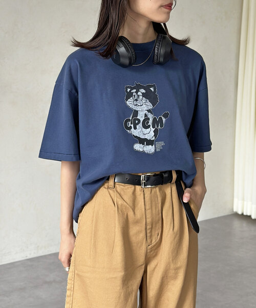 CPCM（シーピーシーエム）の「CPCMマスコットキャラT（Tシャツ/カットソー・レディース・ブラック/ホワイト/ライム/オレンジ/ネイビー/レッド/イエロー/ホワイト系その他/オリーブ/ブラウン/ブルー・SMALL/LARGE/MEDIUM/X-LARGE）」の14枚目の写真