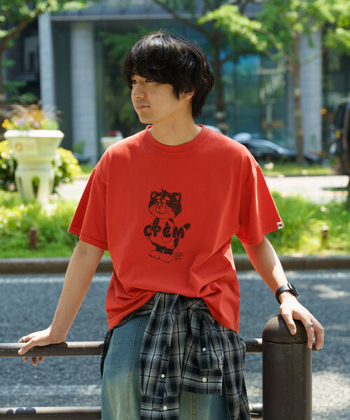 CPCM（シーピーシーエム）の「CPCMマスコットキャラT（Tシャツ/カットソー・レディース・ブラック/ホワイト/ライム/オレンジ/ネイビー/レッド/イエロー/ホワイト系その他/オリーブ/ブラウン/ブルー・SMALL/LARGE/MEDIUM/X-LARGE）」の21枚目の写真