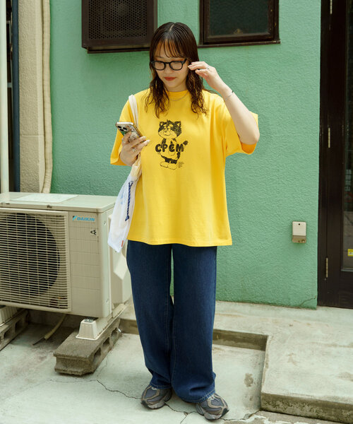 CPCM（シーピーシーエム）の「CPCMマスコットキャラT（Tシャツ/カットソー・レディース・オレンジ/ホワイト/ブラック/ネイビー/ライム/イエロー/レッド/ホワイト系その他/オリーブ・MEDIUM/X-LARGE/SMALL/LARGE）」の18枚目の写真