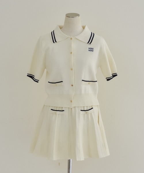 Another Branch olive des olive(アナザーブランチオリーブデオリーブ)の「ニットポロSETUP(ワンピース・レディース・アイボリー/トップグレー/ネイビー/ブラウン・FREE)」の7枚目の写真