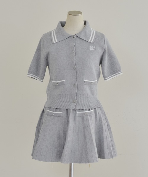 Another Branch olive des olive(アナザーブランチオリーブデオリーブ)の「ニットポロSETUP(ワンピース・レディース・アイボリー/トップグレー/ネイビー/ブラウン・FREE)」の5枚目の写真