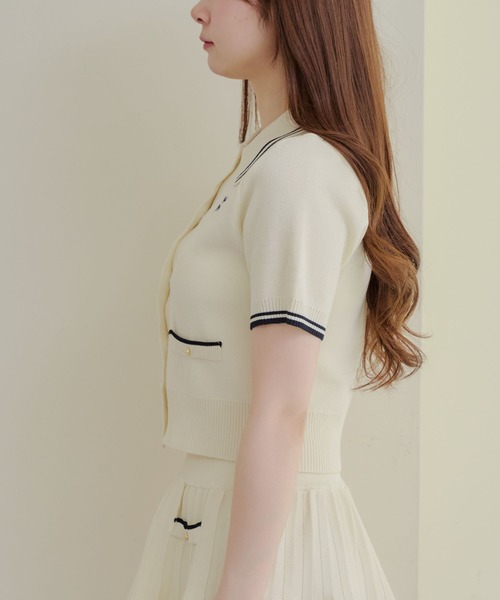 Another Branch olive des olive(アナザーブランチオリーブデオリーブ)の「ニットポロSETUP(ワンピース・レディース・アイボリー/トップグレー/ネイビー/ブラウン・FREE)」の20枚目の写真