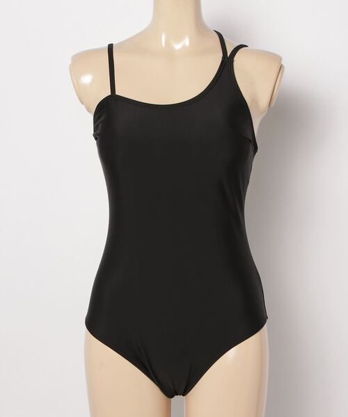 セール】アシンメトリーストラップデザイン スイムウェア（水着