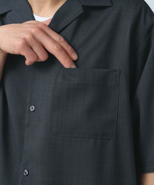 BAYFLOW（ベイフロー）の「【吸水速乾・UVケア】UMWオープンカラー半袖シャツ[セットアップ可]（シャツ/ブラウス・メンズ・ブルー/チャコール/ライトグリーン・MEDIUM/LARGE/SMALL）」の15枚目の写真