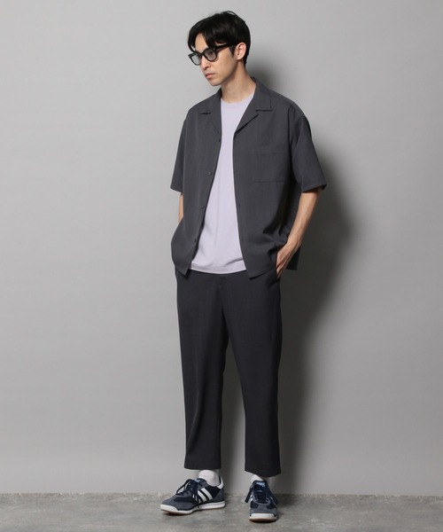 BAYFLOW（ベイフロー）の「【吸水速乾・UVケア】UMWオープンカラー半袖シャツ[セットアップ可]（シャツ/ブラウス・メンズ・ブルー/チャコール/ライトグリーン・MEDIUM/LARGE/SMALL）」の21枚目の写真