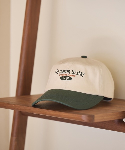 earth music&ecology（アースミュージックアンドエコロジー）の「ロゴ刺繍配色ツイルキャップ（キャップ・レディース・ネイビー/アイボリー/オフホワイト・FREE）」の2枚目の写真