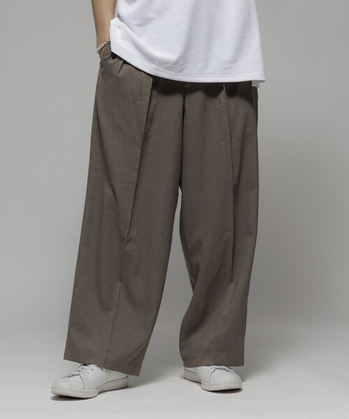 (ajouter flow) ワイド　ストレート　スラックス ajouter flow】wide straight slacks（スラックス）｜ajouter