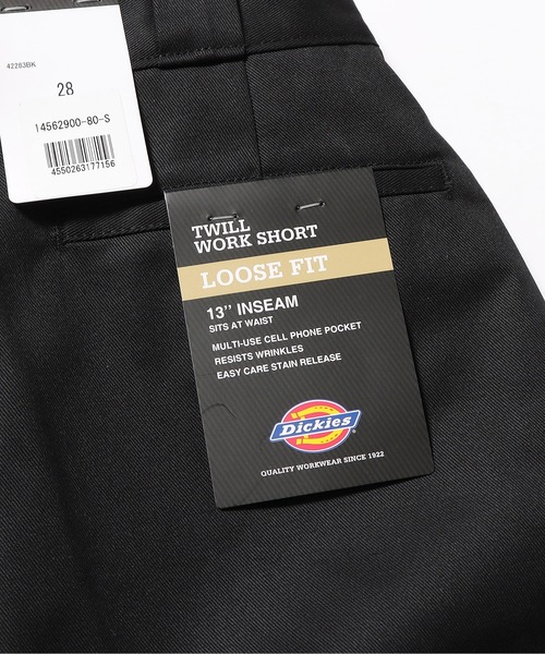 Dickies（ディッキーズ）の「Dickies/ディッキーズ 13インチポケットワークショーツ 秋服 冬服（チノパンツ・メンズ・ホワイト/ブラック/ベージュ/ダークネイビー/チャコール・32inch/30inch/28inch/34inch）」の11枚目の写真