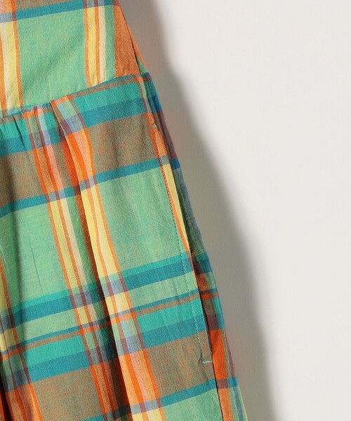 SHIPS any(シップス エニィ)の「SHIPS any:〈洗濯機可能〉マドラス チェック タック フレア パンツ(その他パンツ・レディース・オレンジ/グリーン・ONE SIZE)」の15枚目の写真