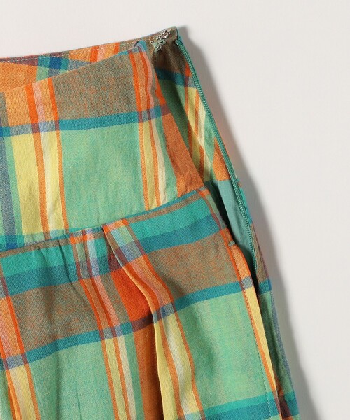 SHIPS any(シップス エニィ)の「SHIPS any:〈洗濯機可能〉マドラス チェック タック フレア パンツ(その他パンツ・レディース・オレンジ/グリーン・ONE SIZE)」の21枚目の写真