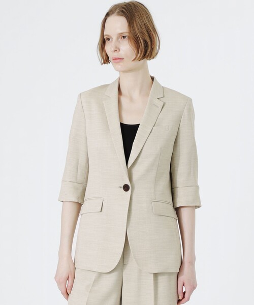 LOVELESS（ラブレス）の「ウォッシャブルハーフスリーブジャケット（テーラードジャケット・レディース・ベージュ系その他3・34/36）」の13枚目の写真