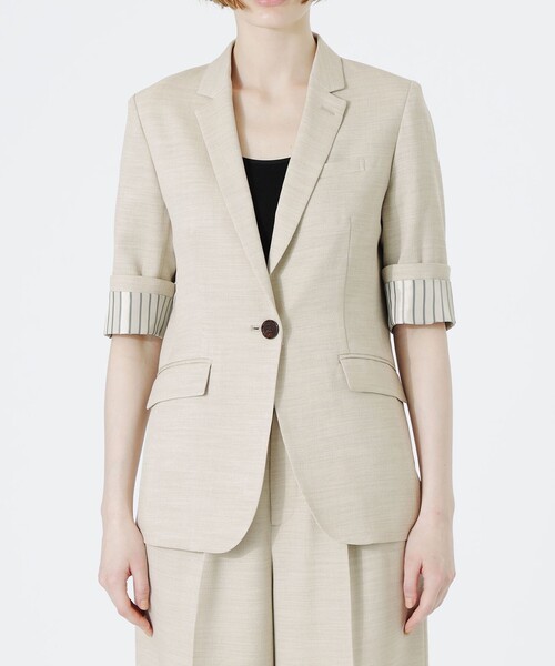 LOVELESS（ラブレス）の「ウォッシャブルハーフスリーブジャケット（テーラードジャケット・レディース・ベージュ系その他3・34/36）」の11枚目の写真