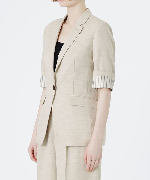 LOVELESS（ラブレス）の「ウォッシャブルハーフスリーブジャケット（テーラードジャケット・レディース・ベージュ系その他3・34/36）」の10枚目の写真