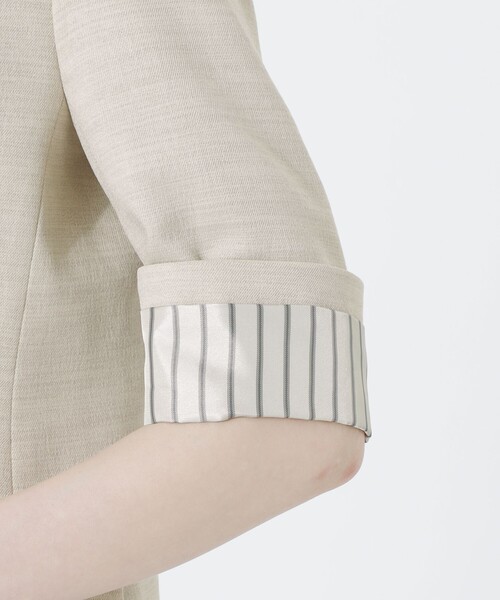 LOVELESS（ラブレス）の「ウォッシャブルハーフスリーブジャケット（テーラードジャケット・レディース・ベージュ系その他3・34/36）」の7枚目の写真