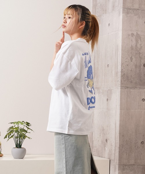 1111clothing(ワンフォークロージング)の「ドーナツモチーフ ビッグTシャツ / Donut motif Big T-shirt(Tシャツ/カットソー・メンズ・ブルー系/ブラック/ホワイト・L/M)」の19枚目の写真