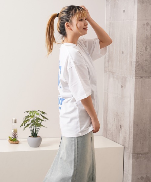 1111clothing(ワンフォークロージング)の「ドーナツモチーフ ビッグTシャツ / Donut motif Big T-shirt(Tシャツ/カットソー・メンズ・ブルー系/ブラック/ホワイト・L/M)」の20枚目の写真