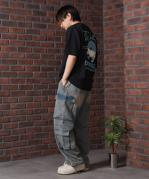 1111clothing(ワンフォークロージング)の「ドーナツモチーフ ビッグTシャツ / Donut motif Big T-shirt(Tシャツ/カットソー・メンズ・ブルー系/ブラック/ホワイト・L/M)」の8枚目の写真