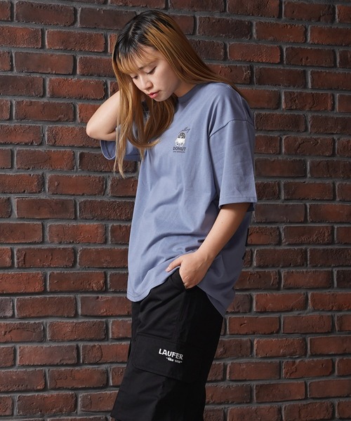 1111clothing(ワンフォークロージング)の「ドーナツモチーフ ビッグTシャツ / Donut motif Big T-shirt(Tシャツ/カットソー・メンズ・ブルー系/ブラック/ホワイト・L/M)」の12枚目の写真