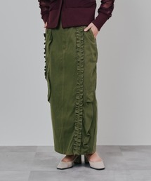 DOLLUPOOPS | ミックスフリルカツラギタイトスカート(スカート)