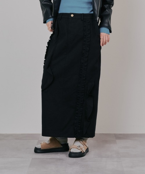 ニコ様　msgm 新品未使用　スカート　フリル　タイトスカート　ブラック ニコ様 msgm 新品未使用 スカート フリル タイトスカート ブラック