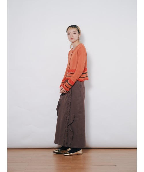 DOLLUPOOPS(ドールアップウップス)の「ミックスフリルカツラギタイトスカート(スカート・レディース・カーキ/ブラック/レンガ/ブラウン・38)」の13枚目の写真