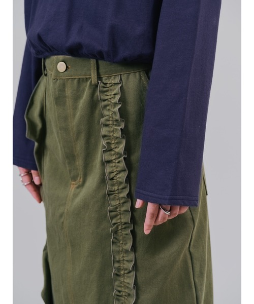 DOLLUPOOPS(ドールアップウップス)の「ミックスフリルカツラギタイトスカート(スカート・レディース・カーキ/ブラック/レンガ/ブラウン・38)」の22枚目の写真