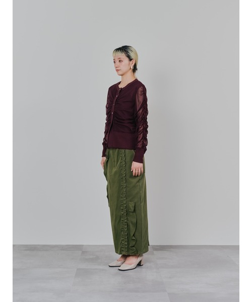 DOLLUPOOPS(ドールアップウップス)の「ミックスフリルカツラギタイトスカート(スカート・レディース・カーキ/ブラック/レンガ/ブラウン・38)」の19枚目の写真