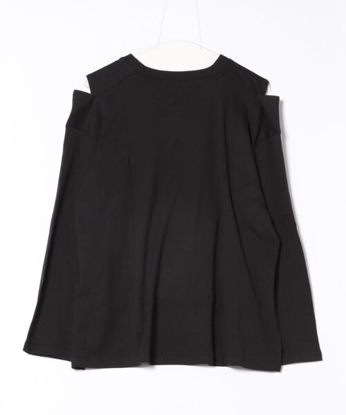GOLDJAPAN（ゴールドジャパン）の「オープンショルダーコットンカットソー【大きいサイズ対応】（Tシャツ/カットソー・レディース・オフホワイト/ブラック・LL～3L/4L～5L）」の21枚目の写真