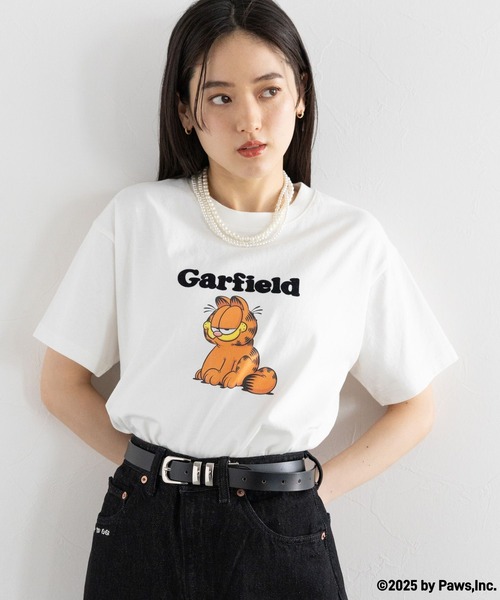 RAGEBLUE（レイジブルー）の「＜Garfield/ガーフィールド ＞プリントTシャツ（Tシャツ/カットソー・レディース・ブラック/ホワイト・FREE）」の5枚目の写真