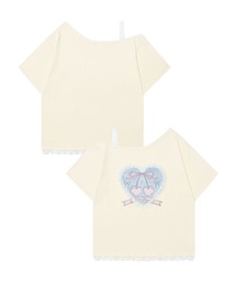 レースリボンハートTシャツ (SS)