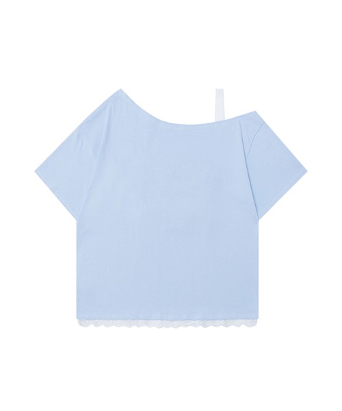 HOOK(フック)の「レースリボンハートTシャツ (SS)(Tシャツ/カットソー・レディース・ライトベージュ/ブルー・SMALL/MEDIUM)」の15枚目の写真