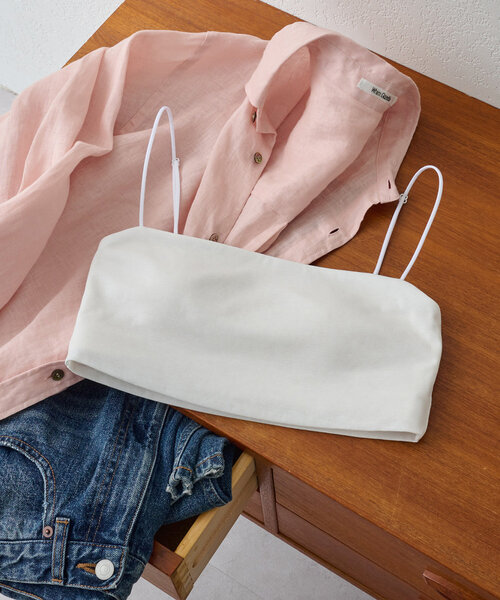 Whim Gazette(ウィムガゼット)の「【myporter】クロップドブラトップ(インナーウェア/肌着・レディース・ブラック/ホワイト・36/38)」の2枚目の写真