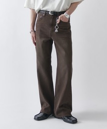 サイドベルト ワイドフレアデニムパンツ NZK6069【MASONPRINCE