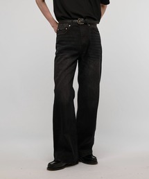 新品 Lui's ルイス 今期 25ss フレアデニム ジーンズ ブラック M