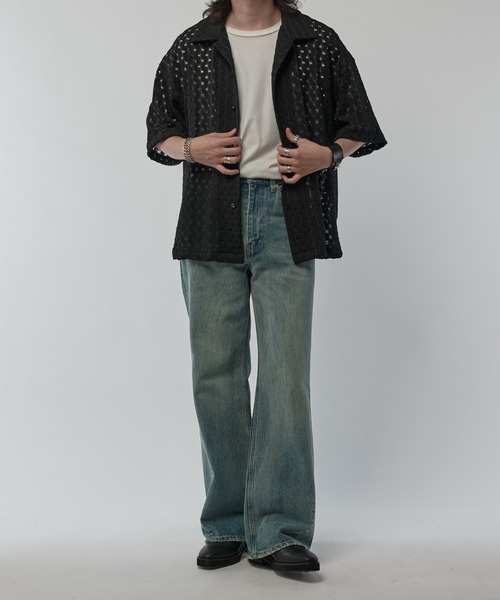 Lui's（ルイス）の「アンスキニーフレアデニムパンツ（デニムパンツ・メンズ・スミクロ/インディゴブルー・30/32/34）」の17枚目の写真