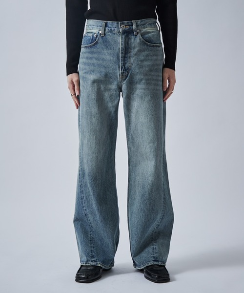 Lui's（ルイス）の「アンスキニーフレアデニムパンツ（デニムパンツ・メンズ・スミクロ/インディゴブルー・30/32/34）」の18枚目の写真