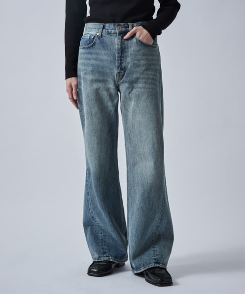 Lui's（ルイス）の「アンスキニーフレアデニムパンツ（デニムパンツ・メンズ・スミクロ/インディゴブルー・30/32/34）」の19枚目の写真