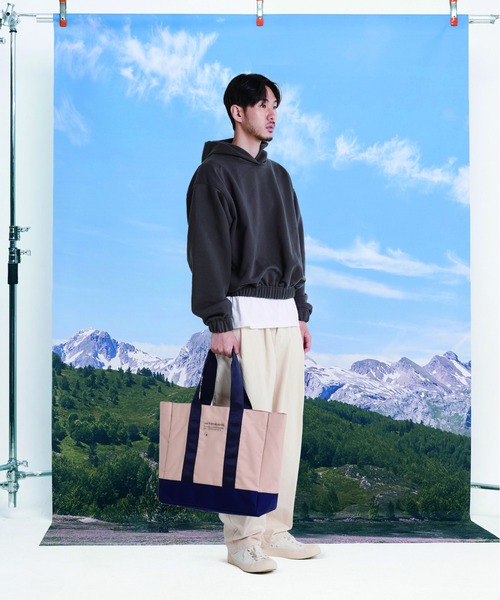 OverLab(オーバーラボ)の「「OverLab/オーバーラボ」マストートバッグ LARGE(トートバッグ・メンズ・ベージュ・LARGE)」の8枚目の写真